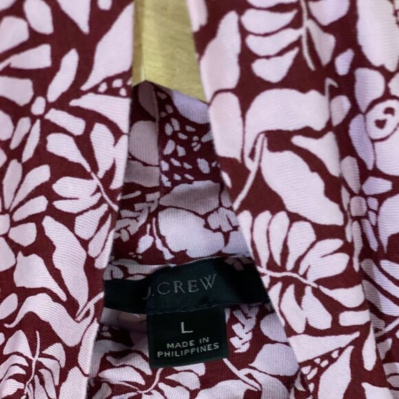 J.Crew Tissue Turtleneck – Vintage Floral Wine/Lilac – SZ L - Picture 4 of 5